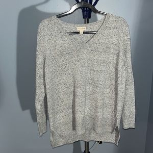 Maison Jules Gray Speckled High-Low Sweater